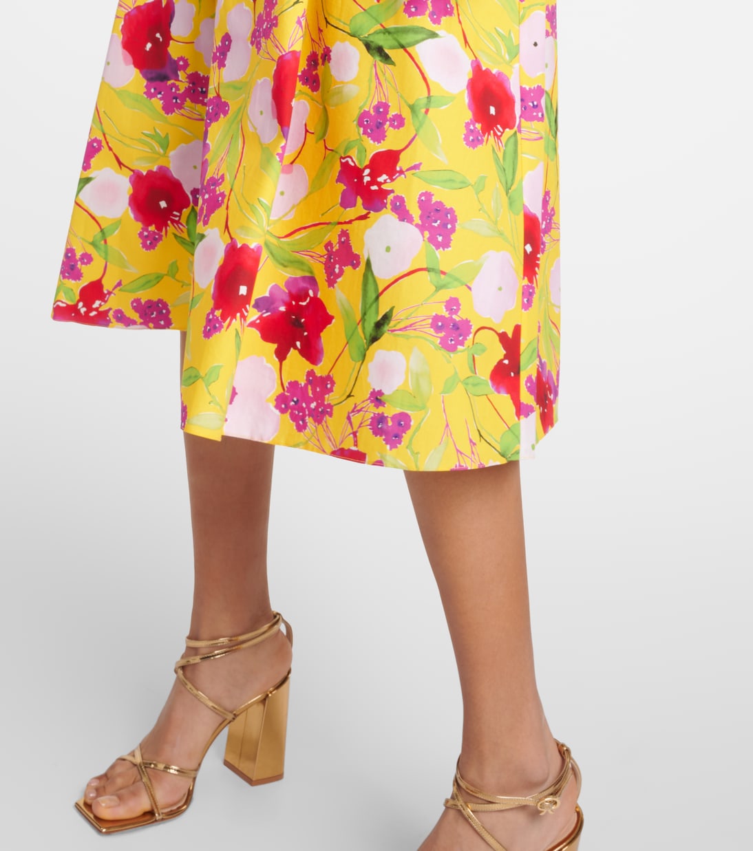 Vestido camisero de algodón floral | Carolina Herrera