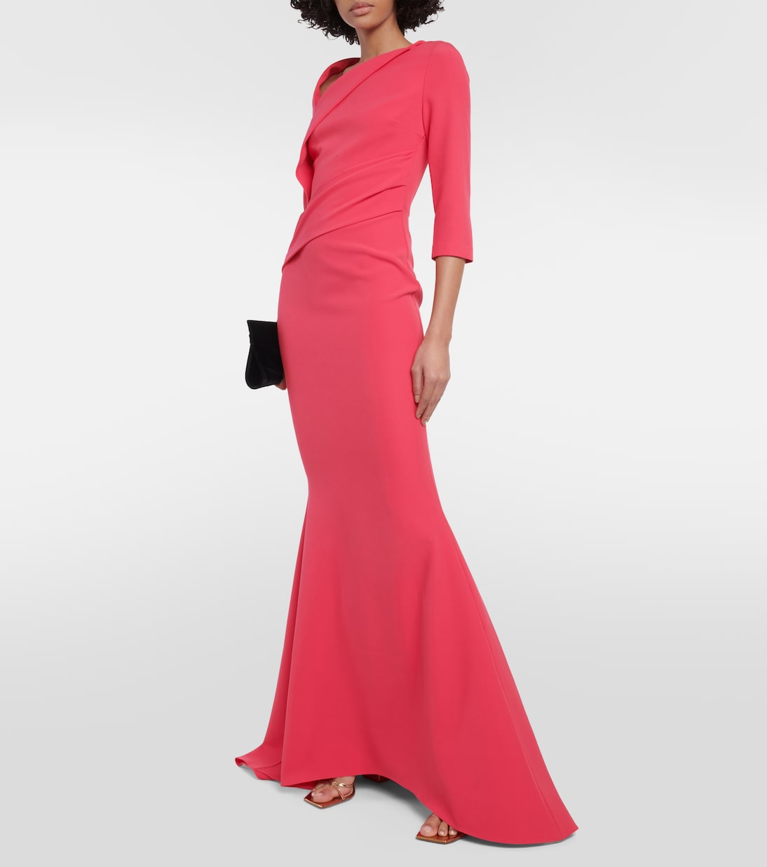 Robe Pollina aus Crêpe | Safiyaa