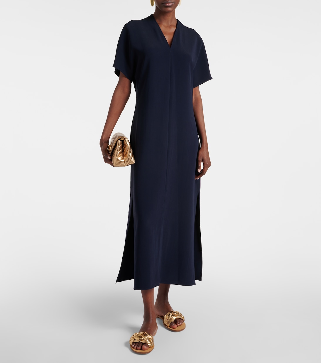 Pantoletten Pelota aus Metallic-Leder | Souliers Martinez