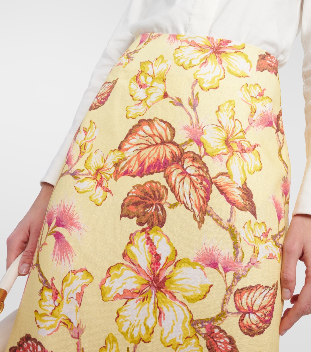 Falda midi Matchmaker de lino adornada | Zimmermann