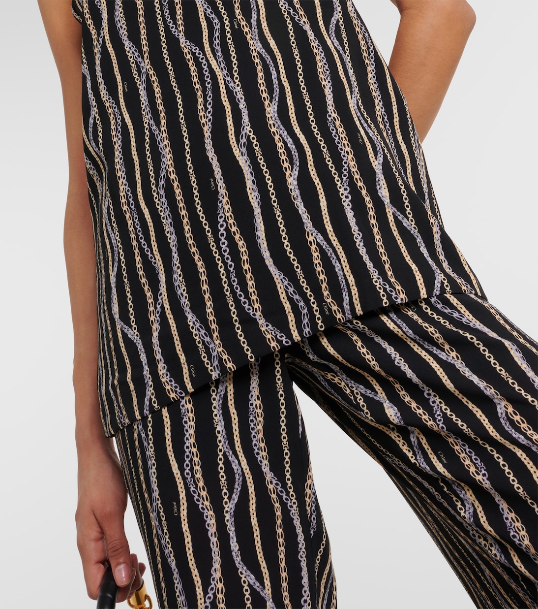 Printed silk tank top | Chloé