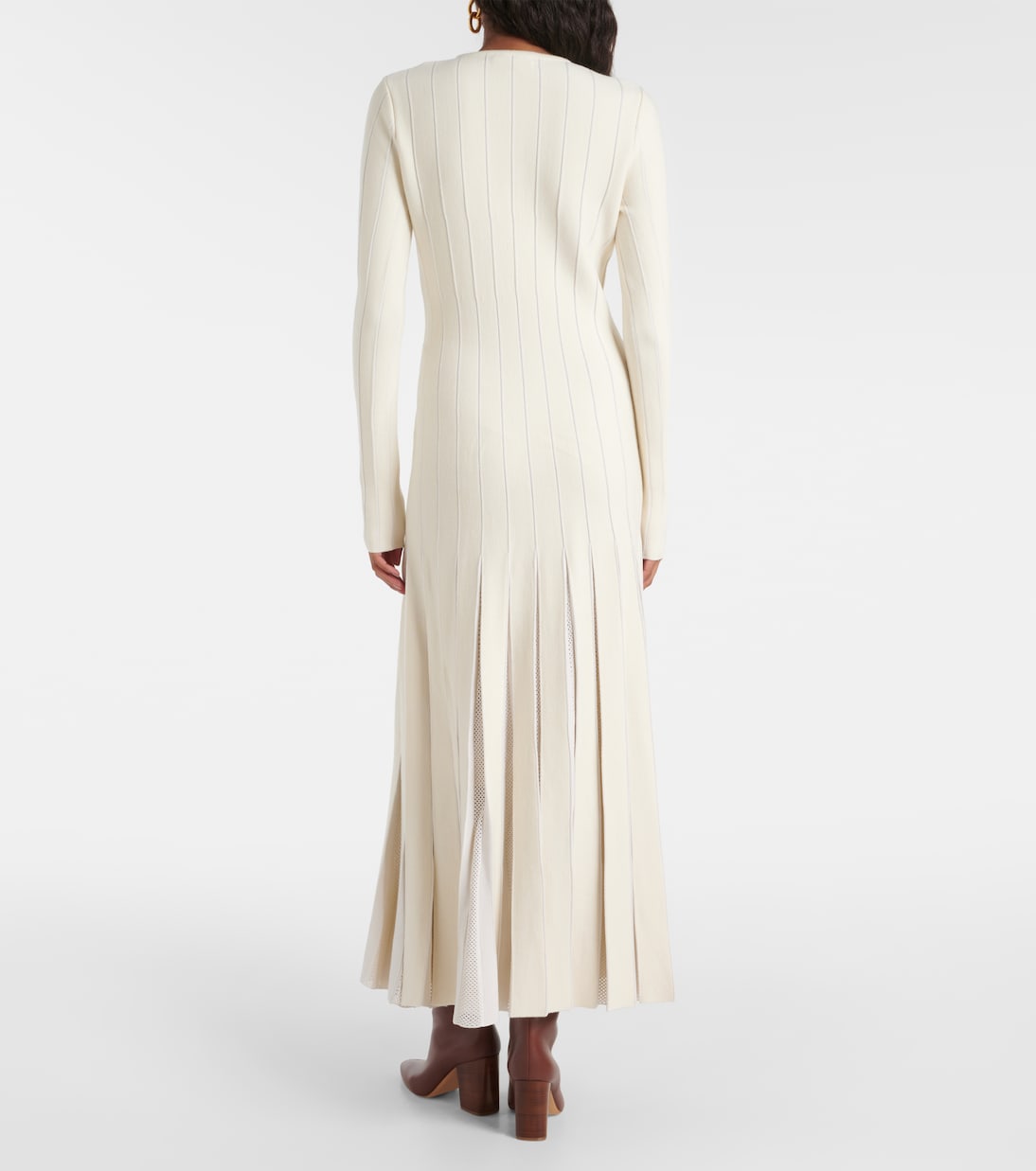 Walsh pleated wool and silk midi dress | Gabriela Hearst