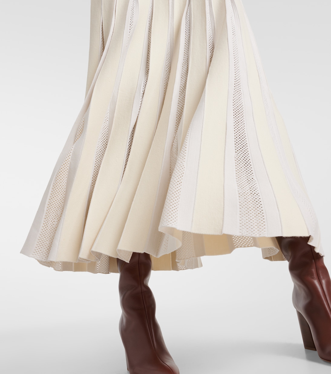 Walsh pleated wool and silk midi dress | Gabriela Hearst
