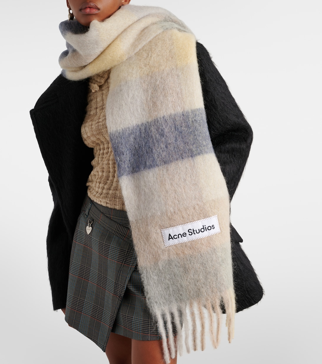 Vally checked wool-blend scarf | Acne Studios