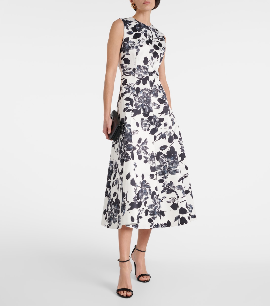 Abito midi Mara in twill con stampa | Emilia Wickstead