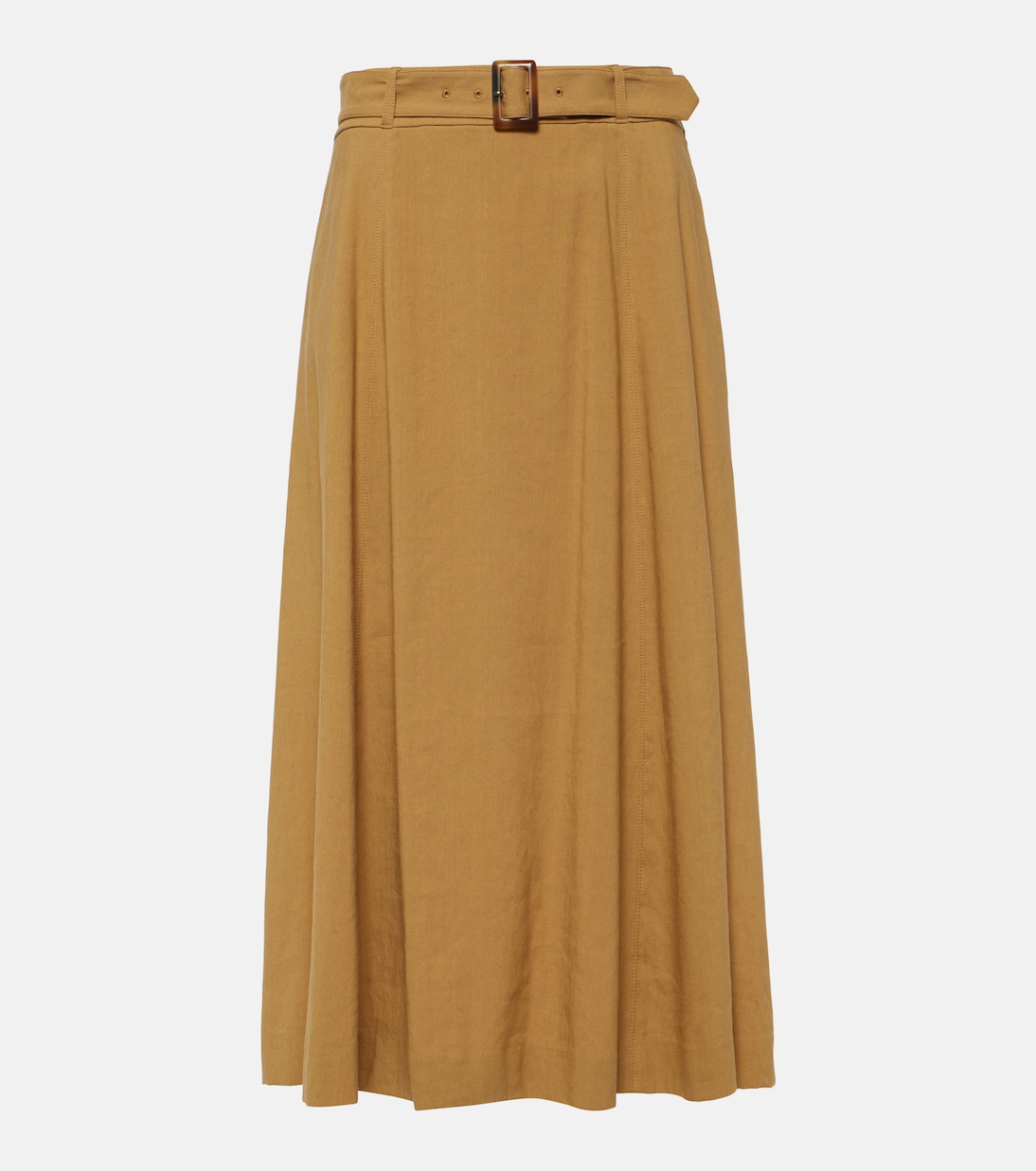Arwen linen-blend midi skirt | Veronica Beard