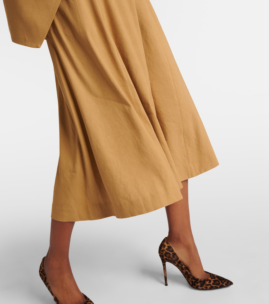 Arwen linen-blend midi skirt | Veronica Beard