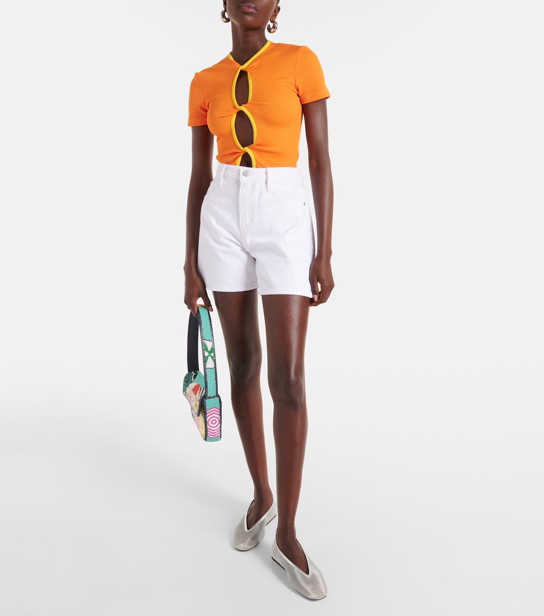 Shorts di jeans Easy a vita alta | Frame