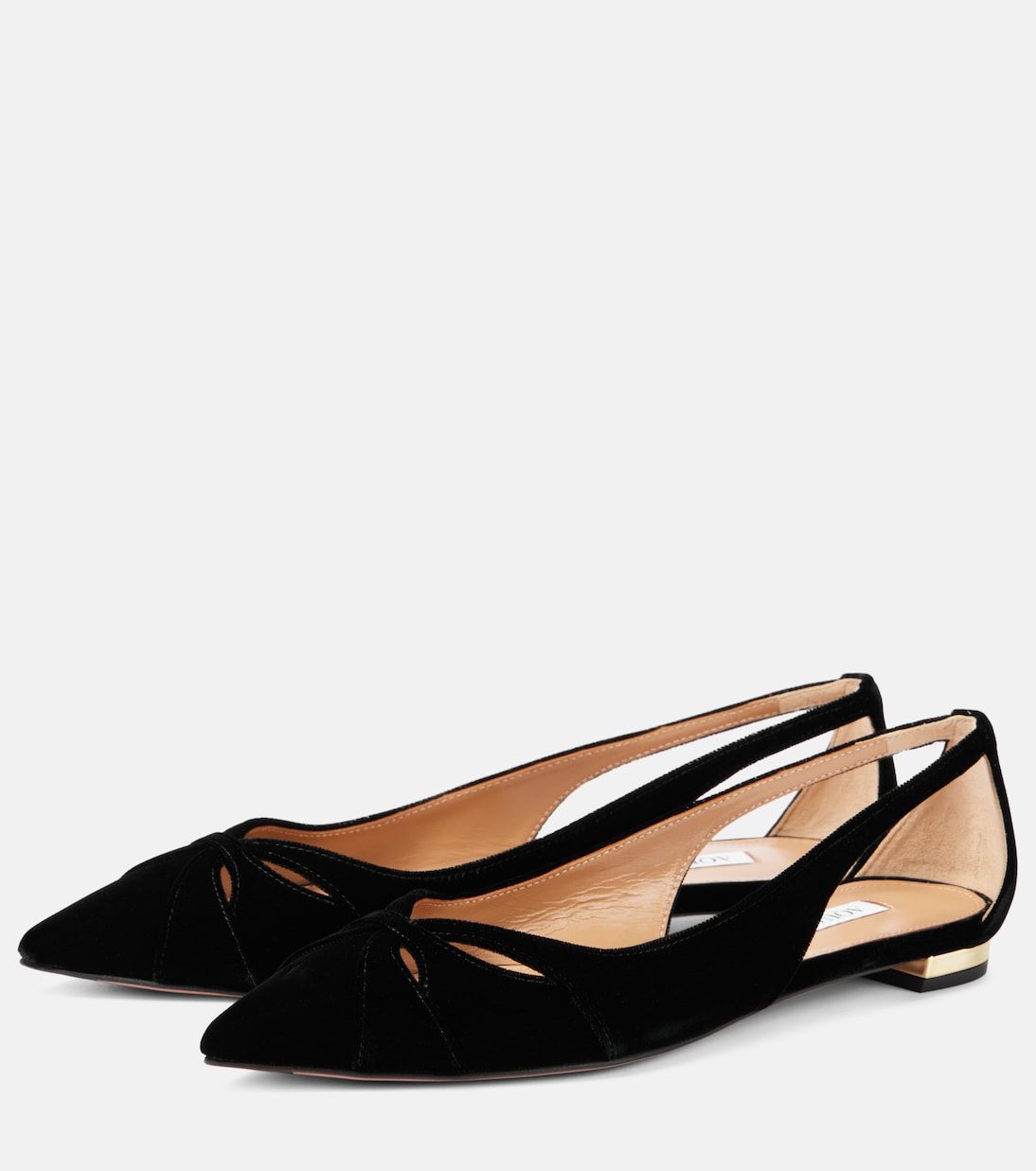 Ballerinas Moves aus Samt | Aquazzura