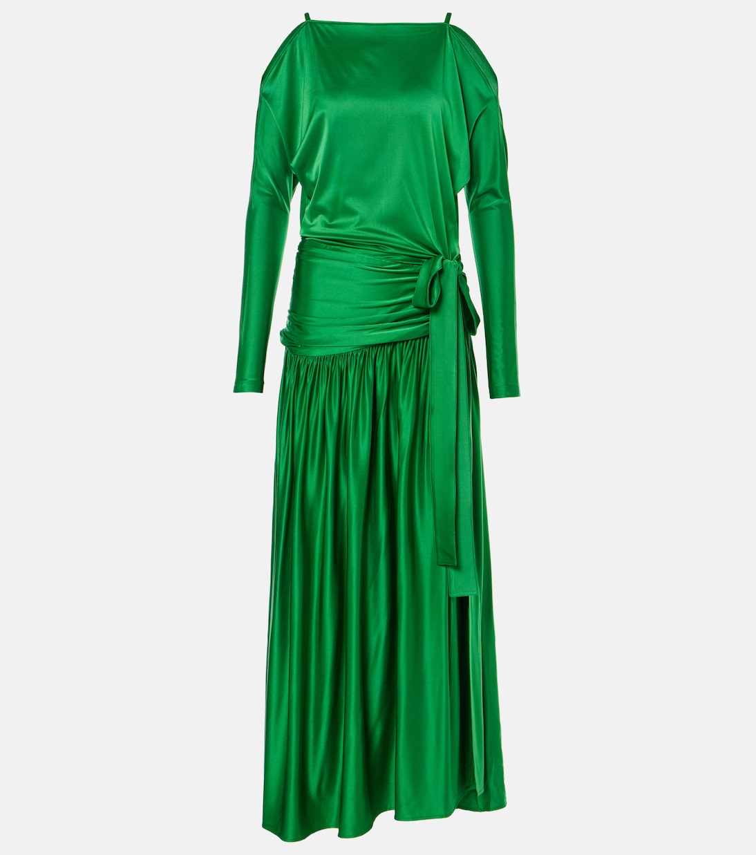 Gathered satin gown | Rabanne