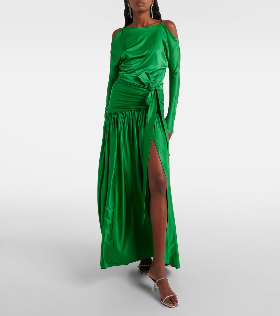 Gathered satin gown | Rabanne