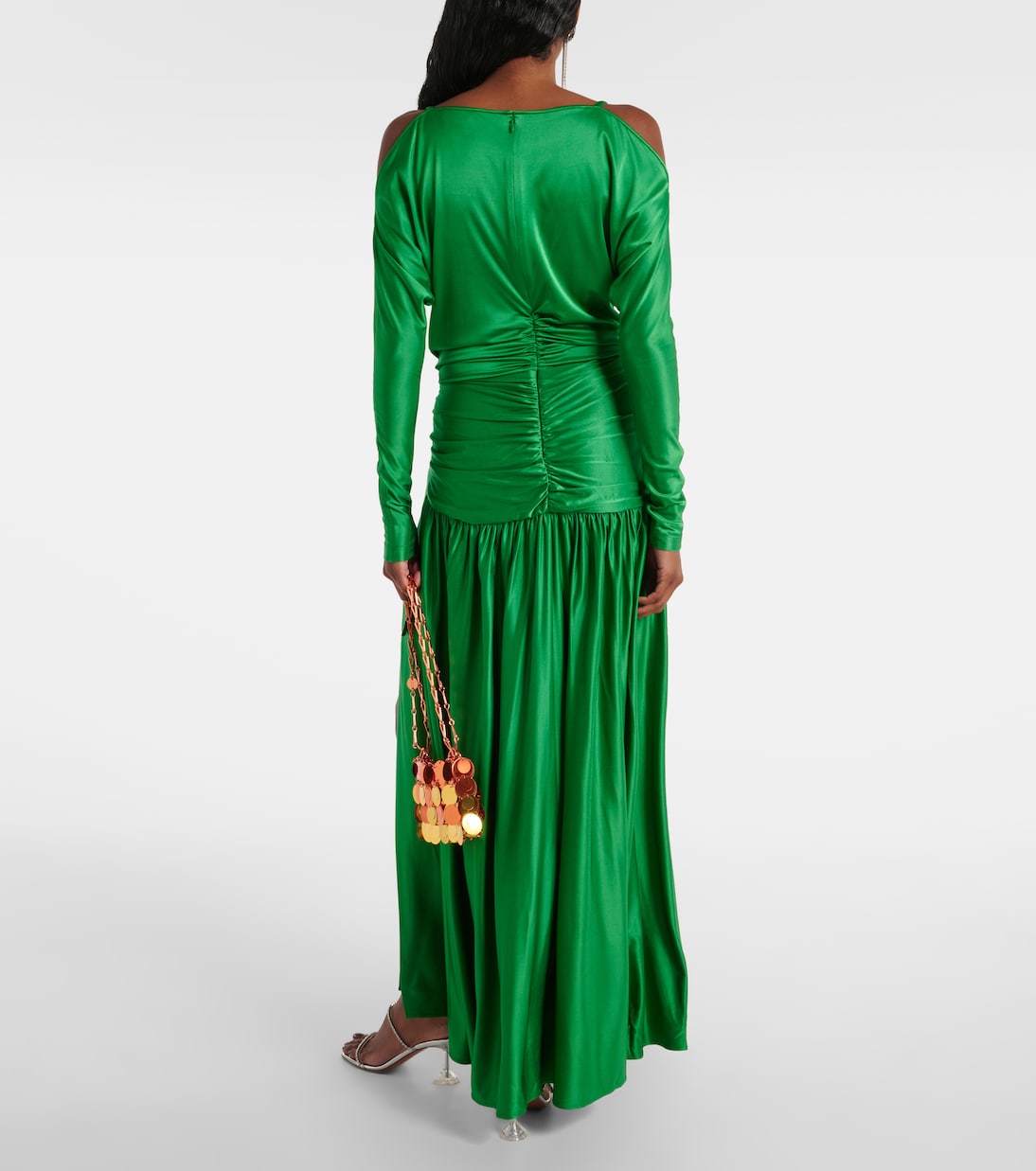 Gathered satin gown | Rabanne