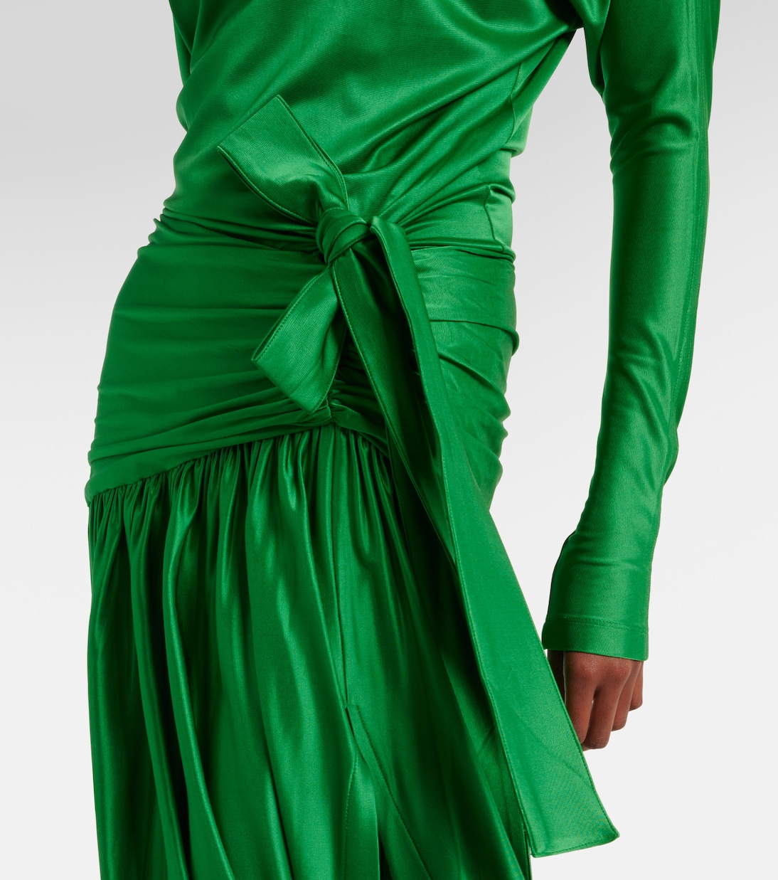Gathered satin gown | Rabanne