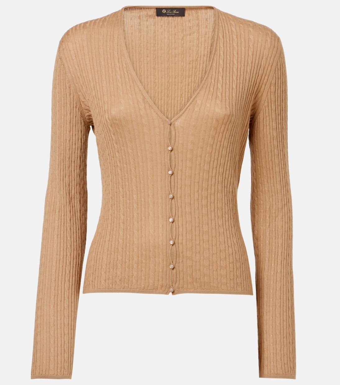 Cardigan in cashmere e seta a trecce | Loro Piana