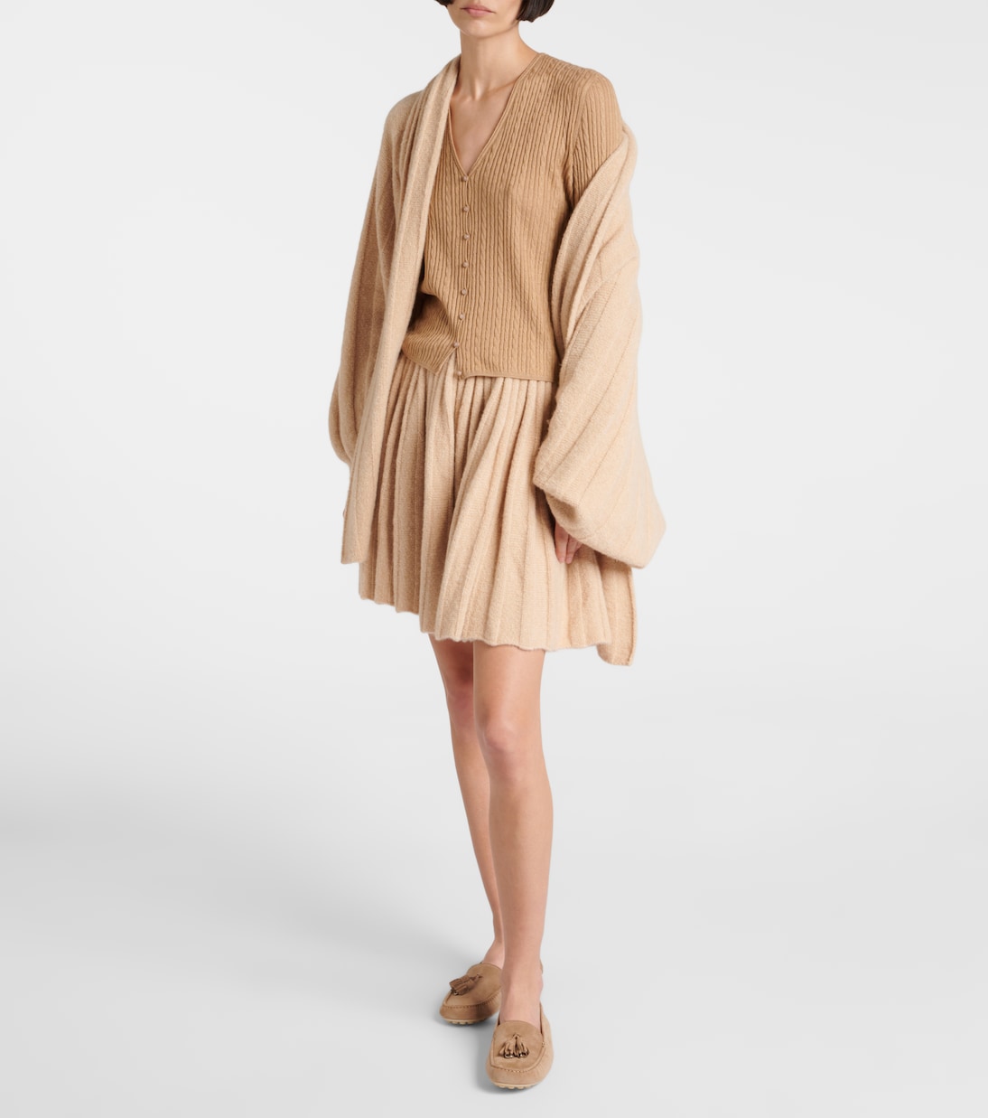 Cardigan in cashmere e seta a trecce | Loro Piana