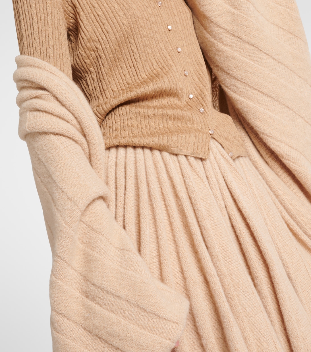 Cardigan in cashmere e seta a trecce | Loro Piana