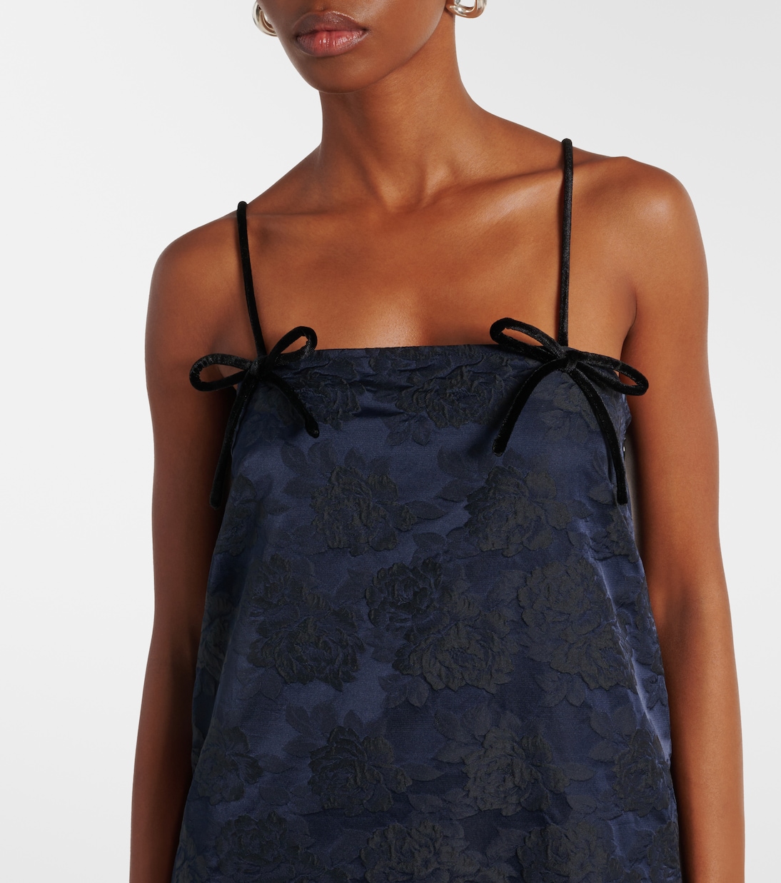 Abito midi in jacquard con stampa | Ganni