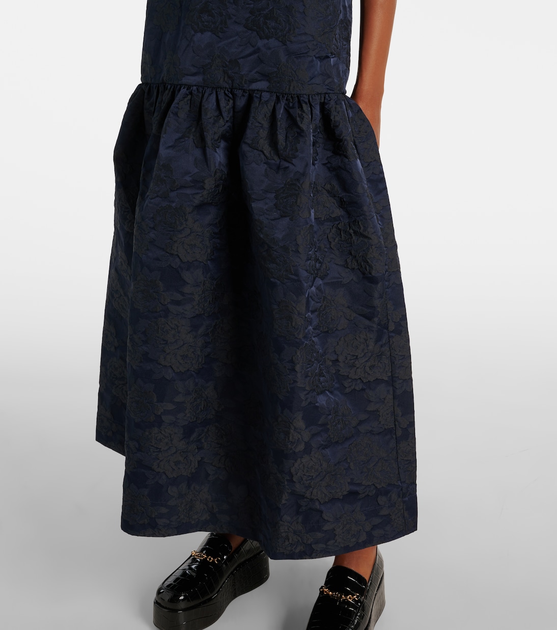 Abito midi in jacquard con stampa | Ganni
