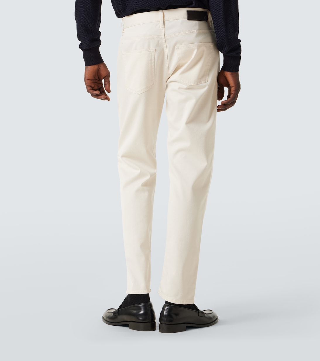 Pantaloni regular in cotone e seta | Giorgio Armani