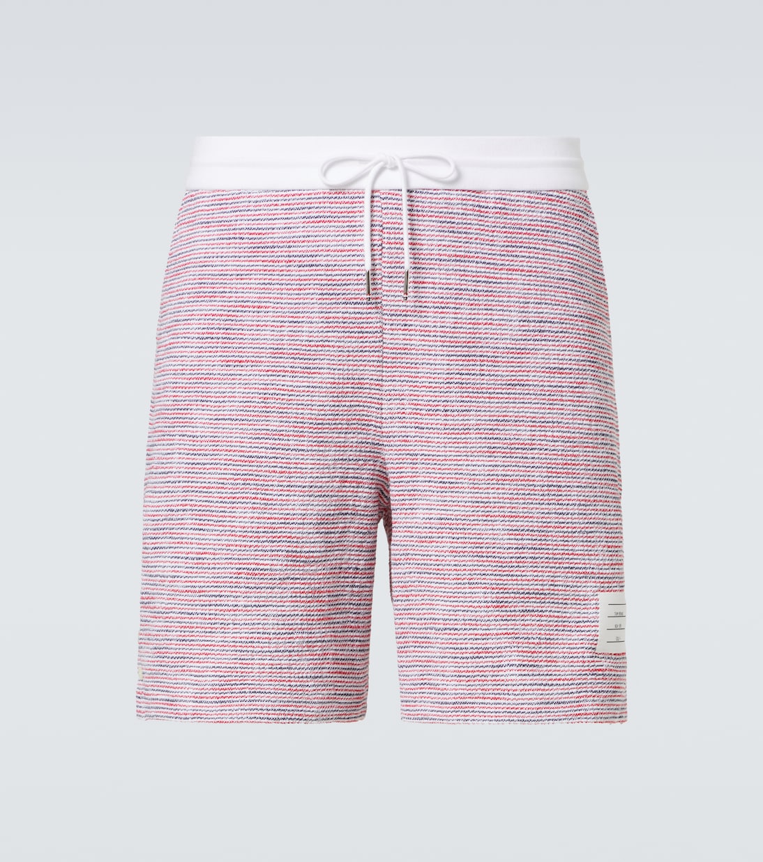 Shorts in tweed di misto cotone a righe | Thom Browne