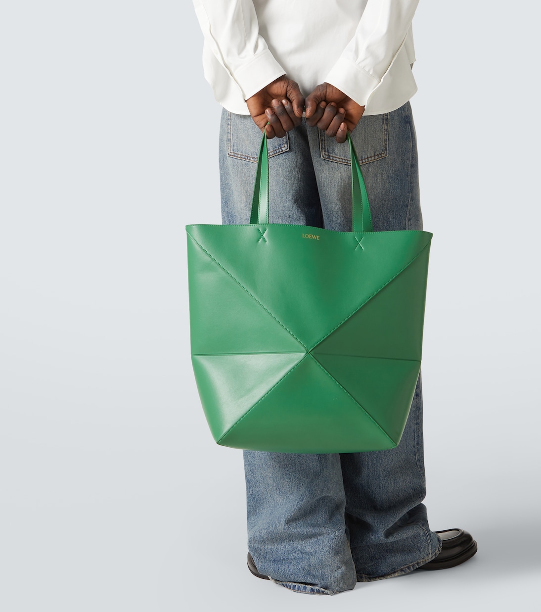 Tote Puzzle Fold XL aus Leder | Loewe