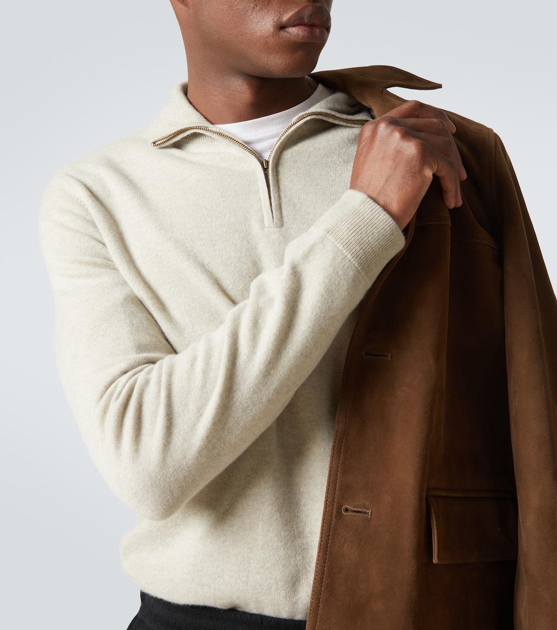 Pullover in cashmere con zip | Le Kasha