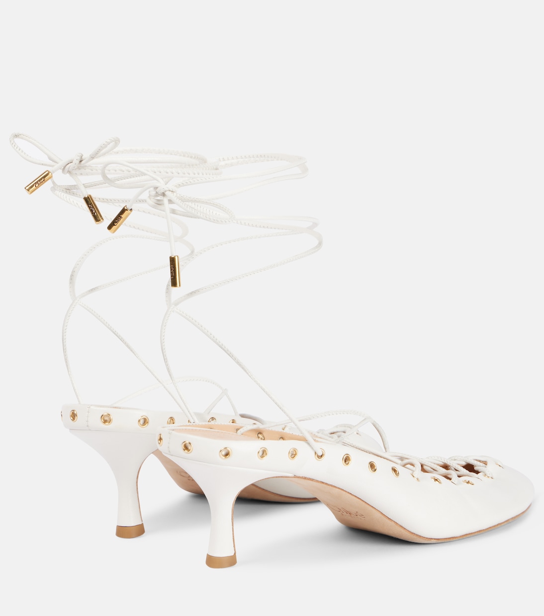 Scarpe con tacco in pelle Ghillie di Chloé per uno stile giovane e trendy