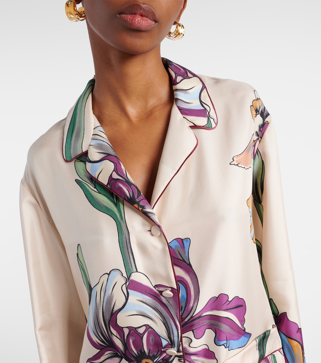 Camisa de seda floral | La DoubleJ
