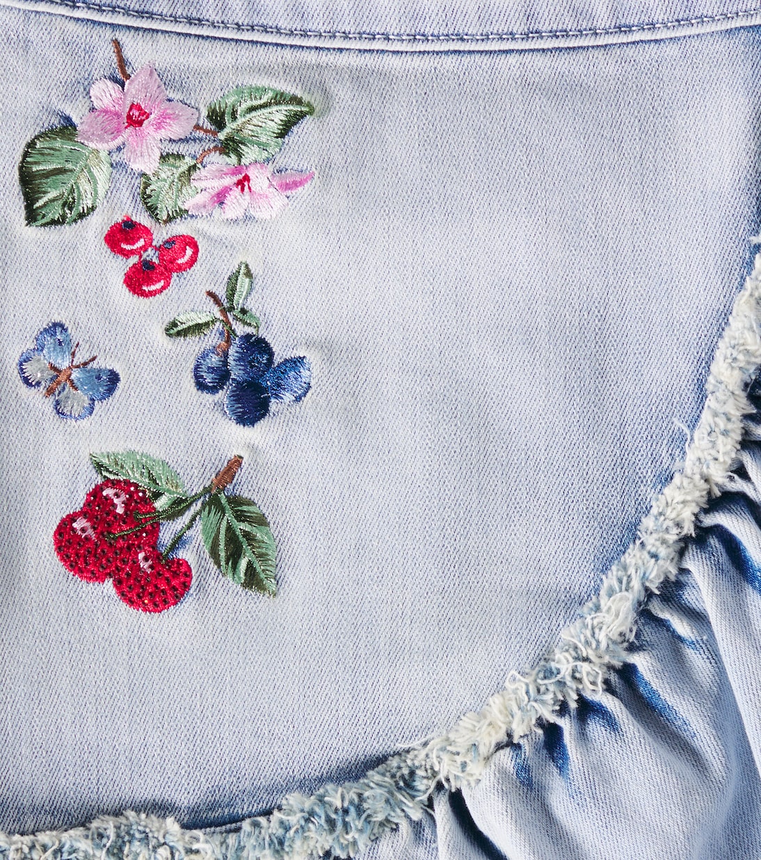 Gonna di jeans con volant | Monnalisa