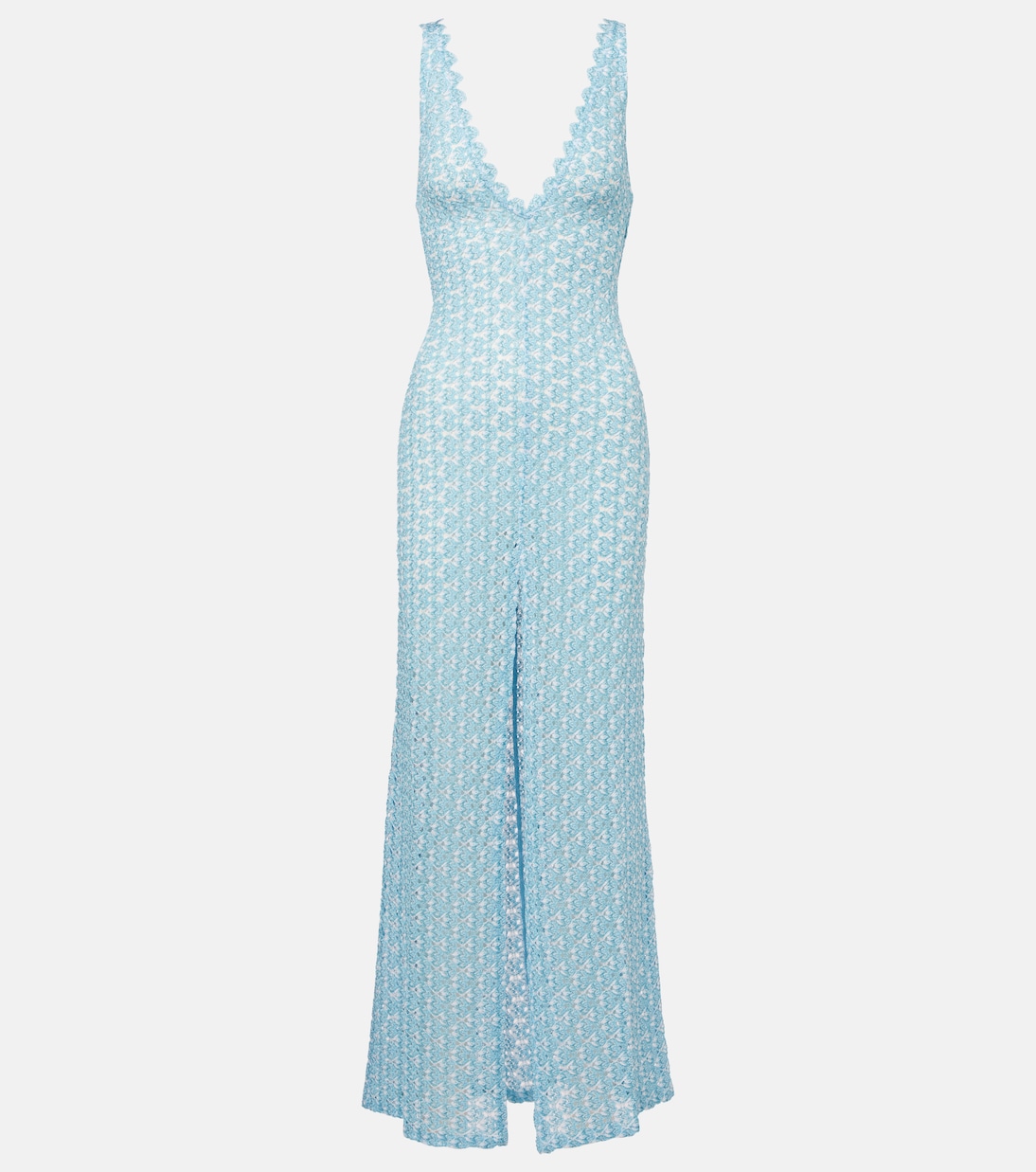 Vestido largo calado de lamé | Missoni