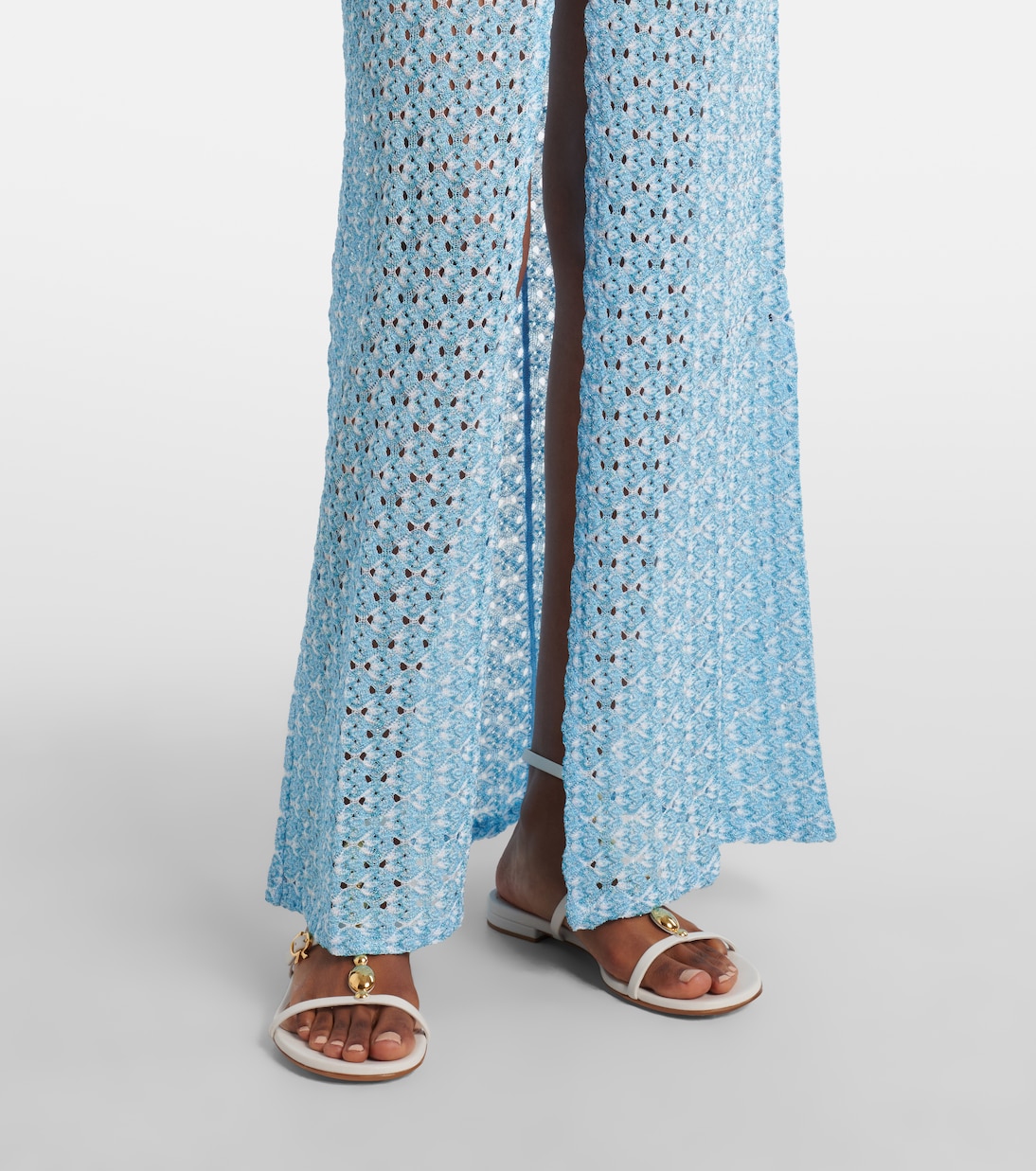 Vestido largo calado de lamé | Missoni