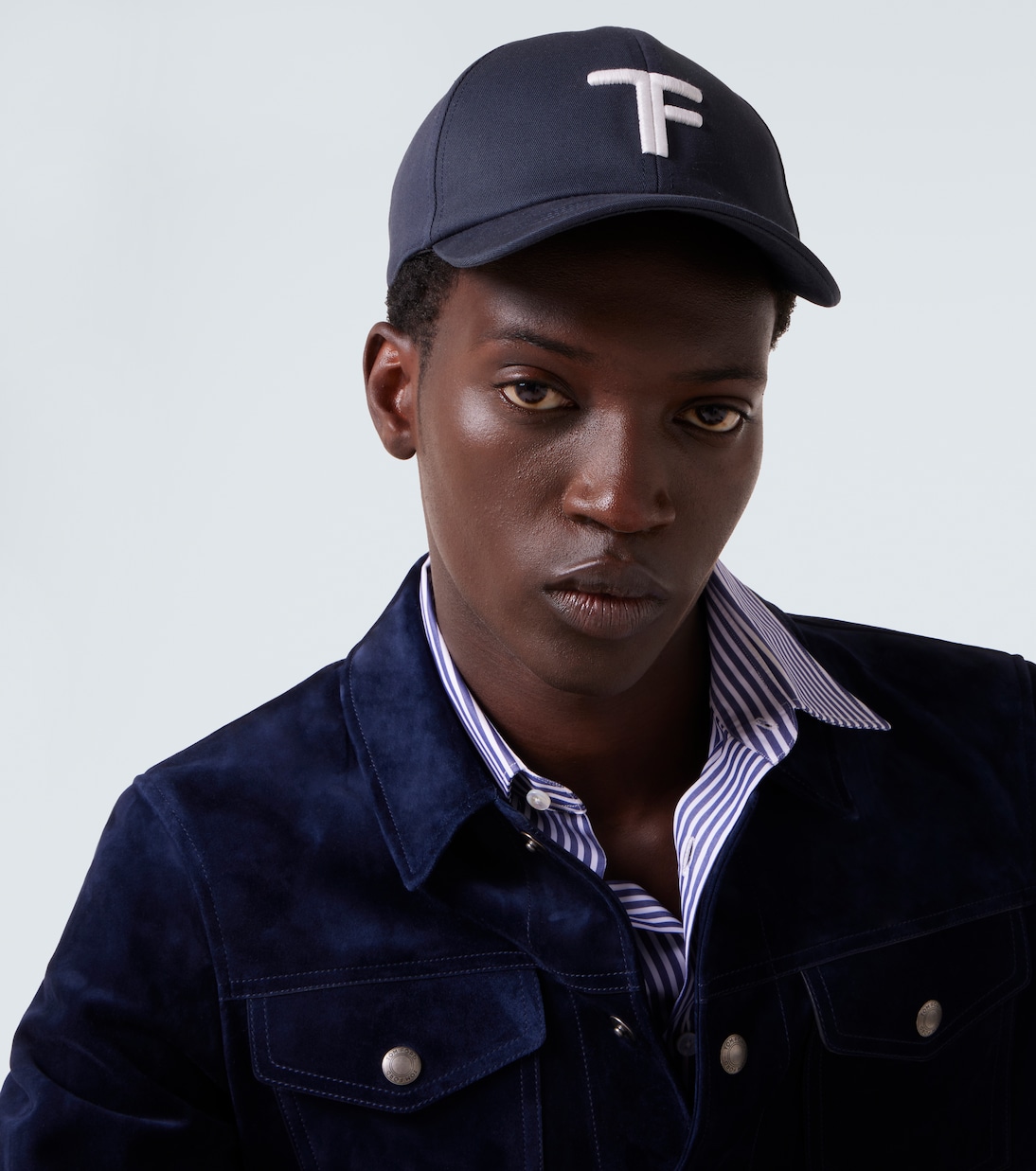Casquette TF brodée à cuir | Tom Ford