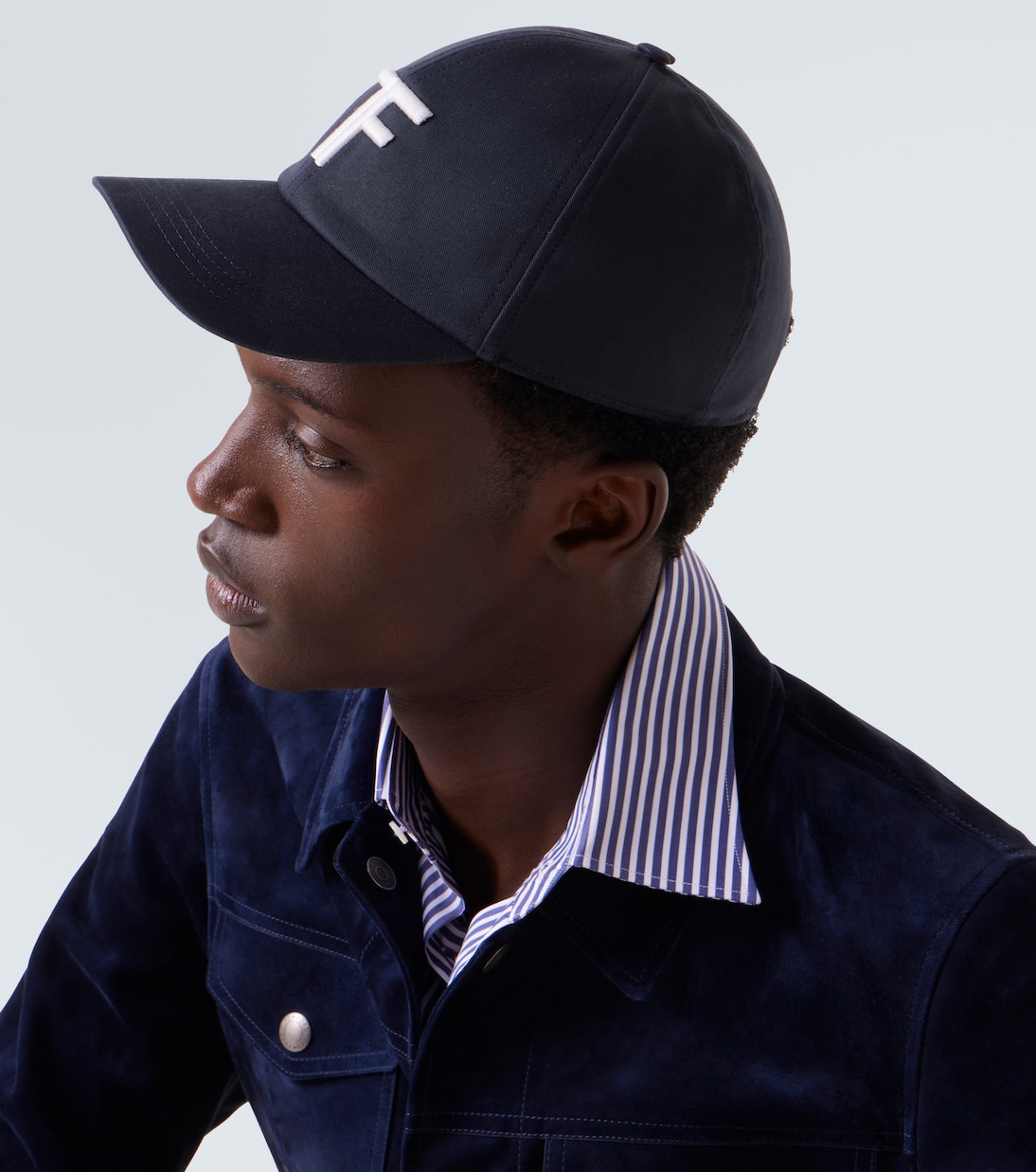 Casquette TF brodée à cuir | Tom Ford