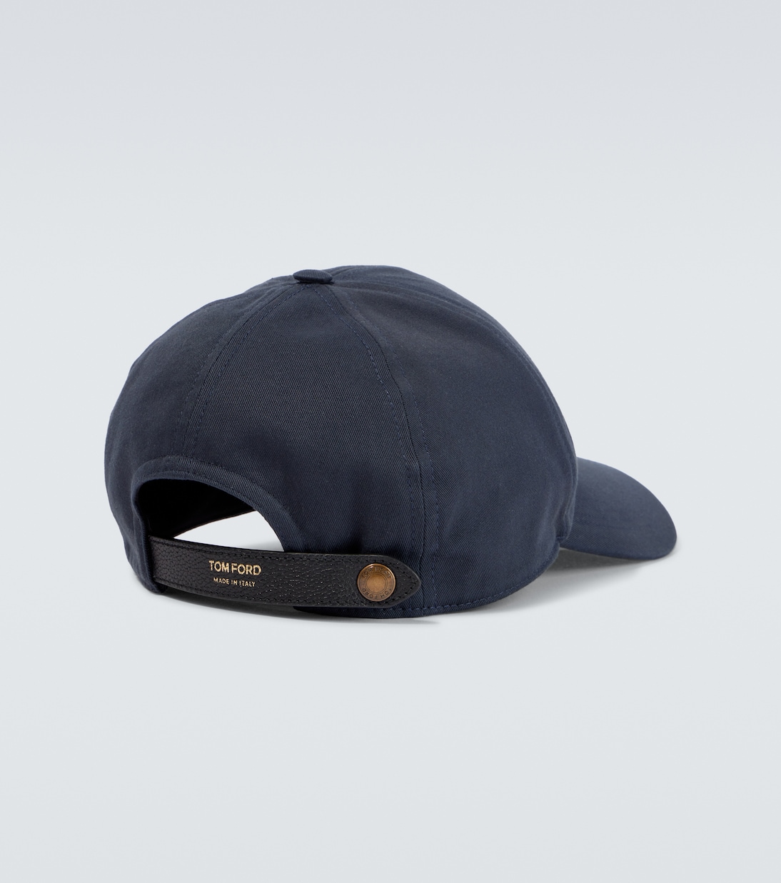 TF embroidered leather-trimmed baseball cap | Tom Ford