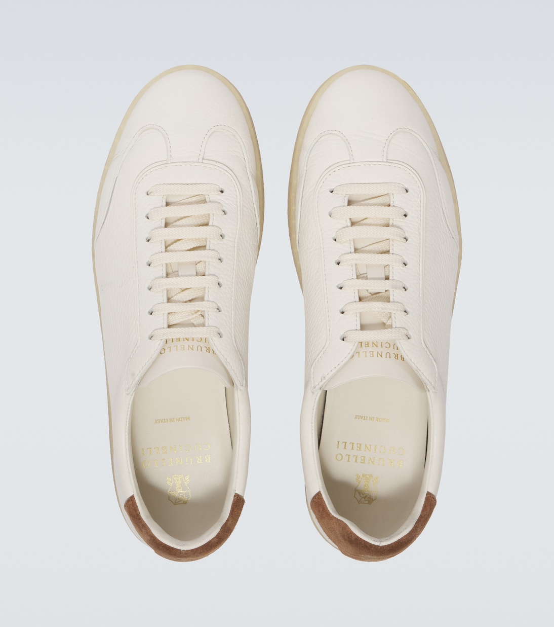 Sneakers in pelle con suede | Brunello Cucinelli