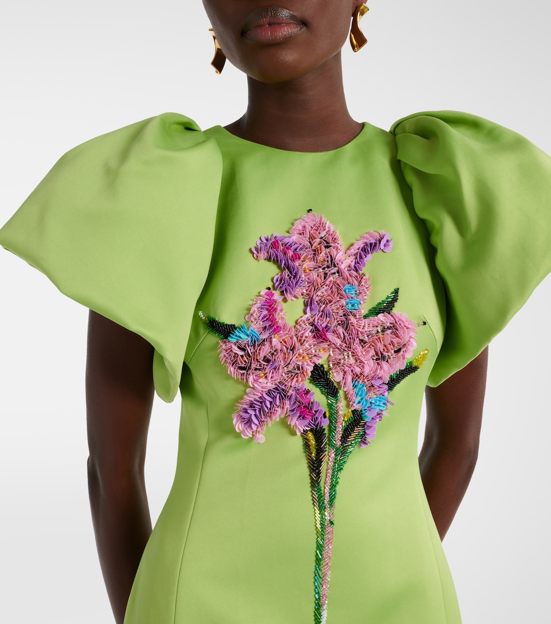 Abito midi Lucinda in raso | Leo Lin