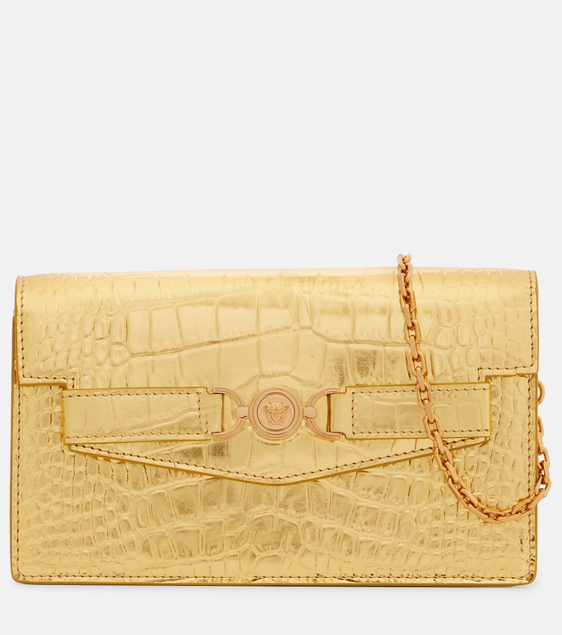 Borsa a spalla Medusa '95 in pelle metallizzata | Versace