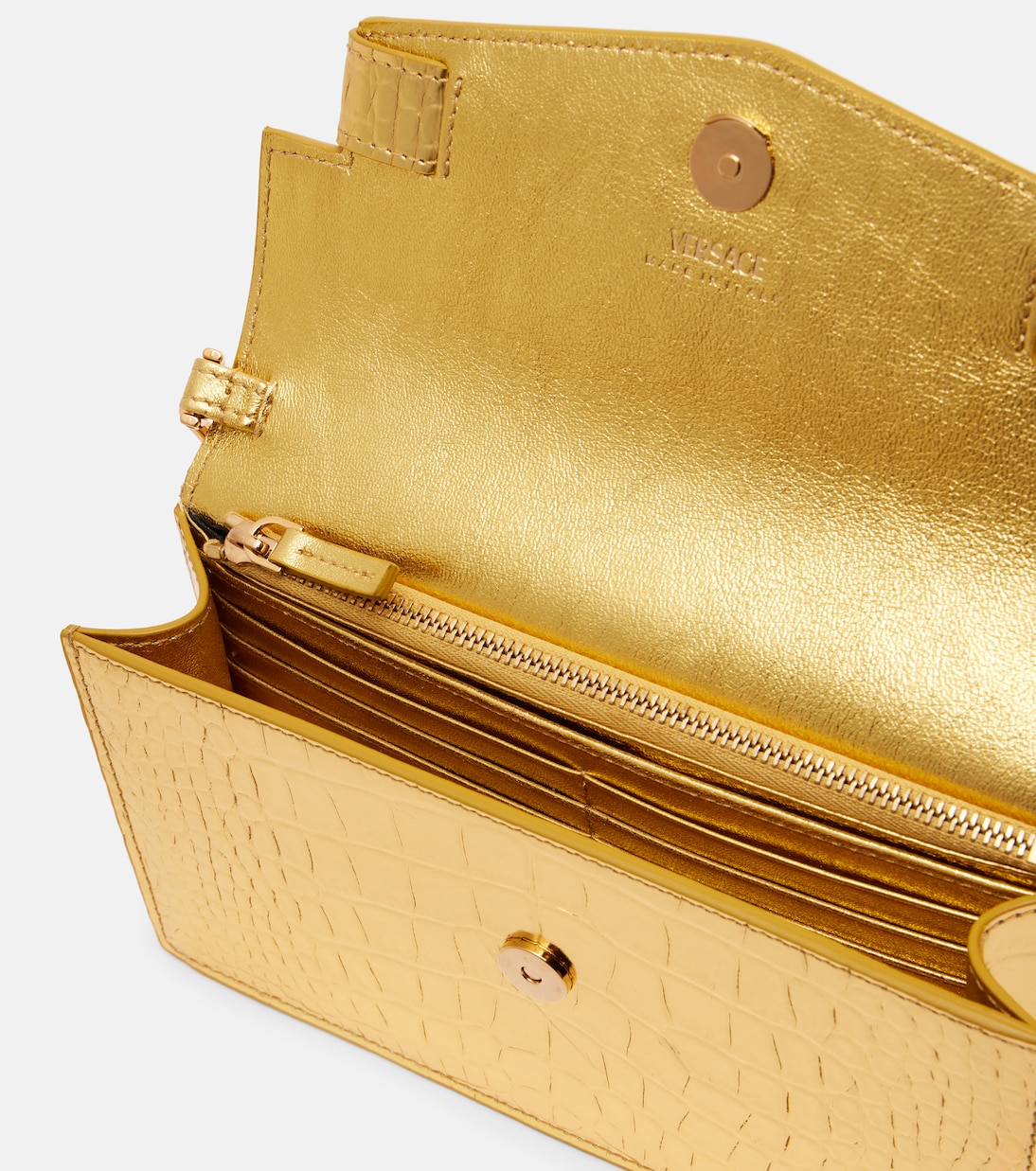 Borsa a spalla Medusa '95 in pelle metallizzata | Versace