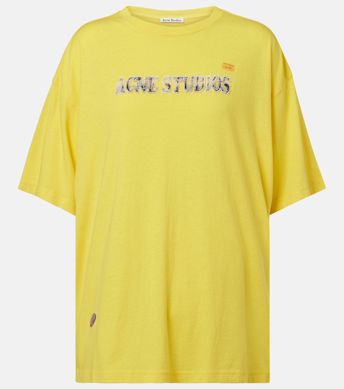 Camiseta en mezcla de jersey con logo | Acne Studios