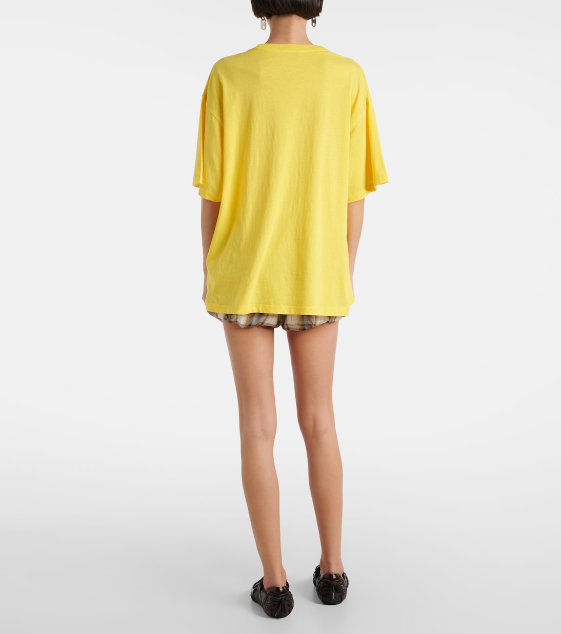 Camiseta en mezcla de jersey con logo | Acne Studios