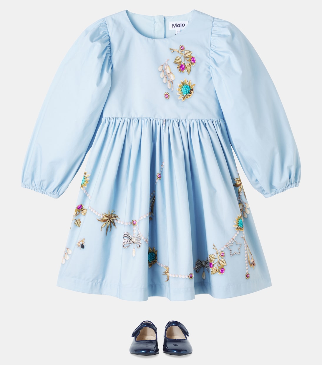 Cilja printed cotton poplin dress | Molo