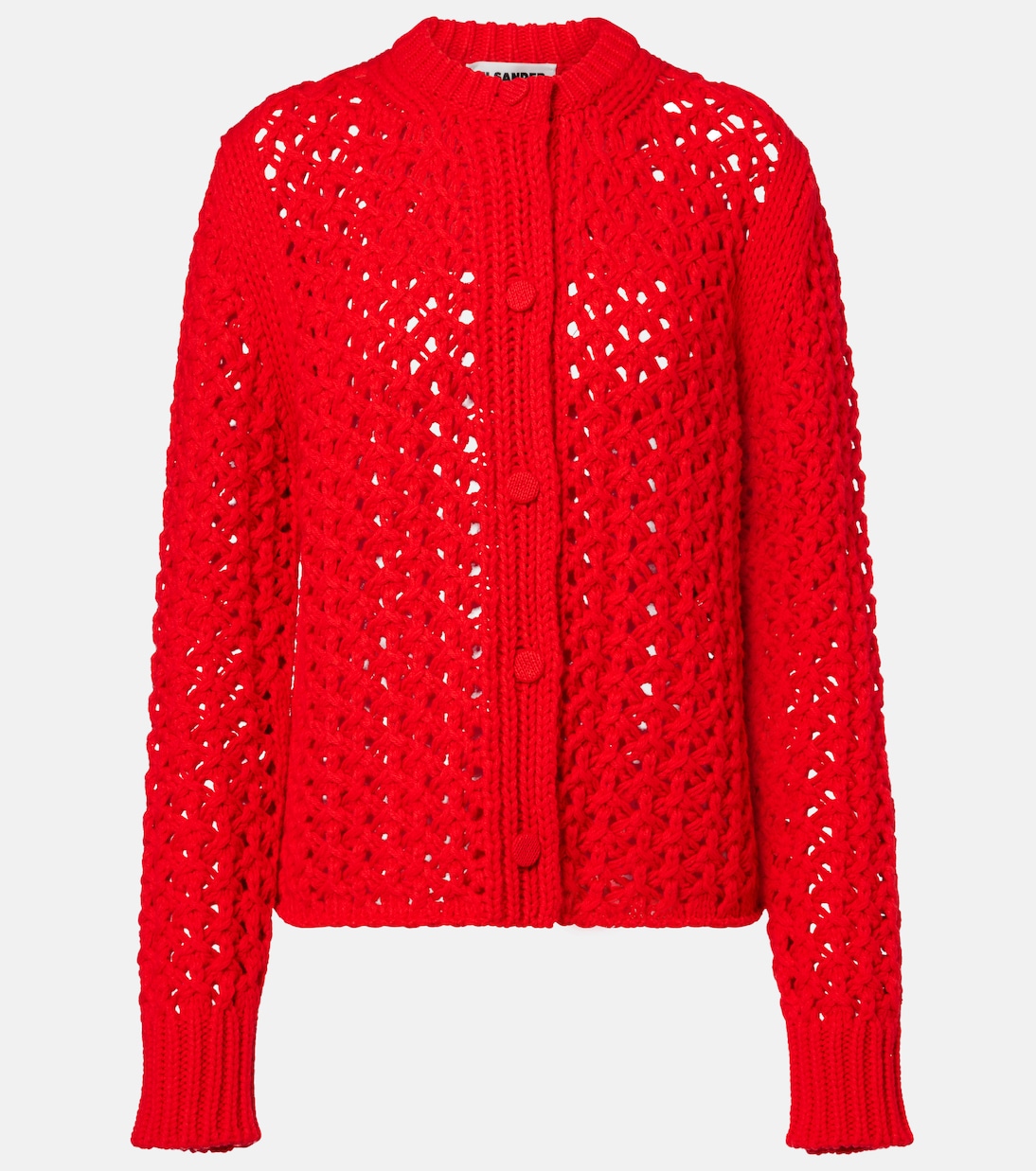 Open-knit wool cardigan | Jil Sander