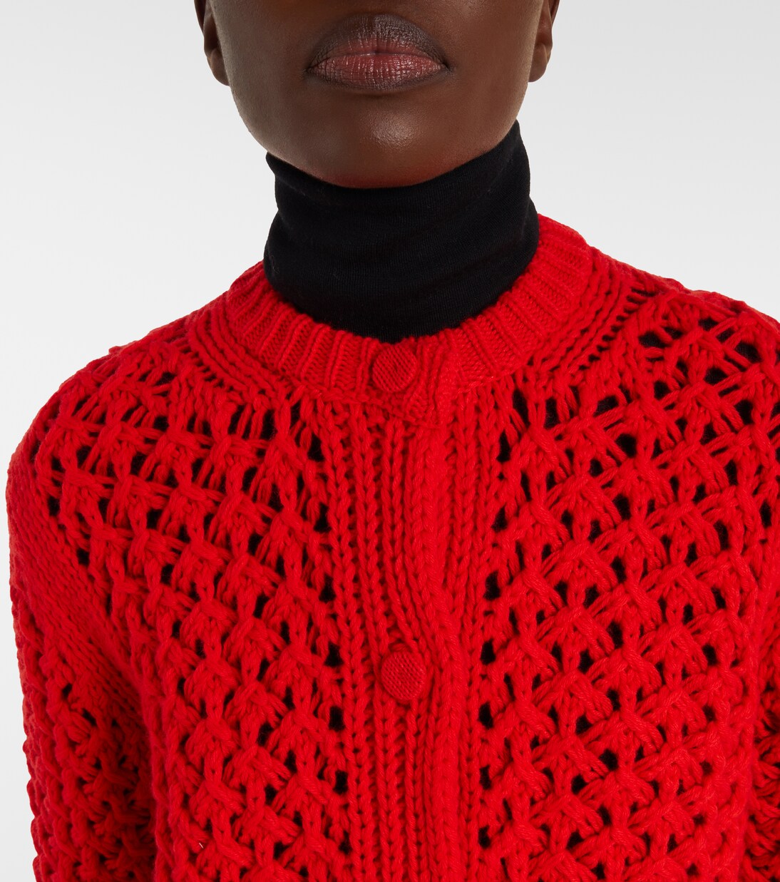 Open-knit wool cardigan | Jil Sander