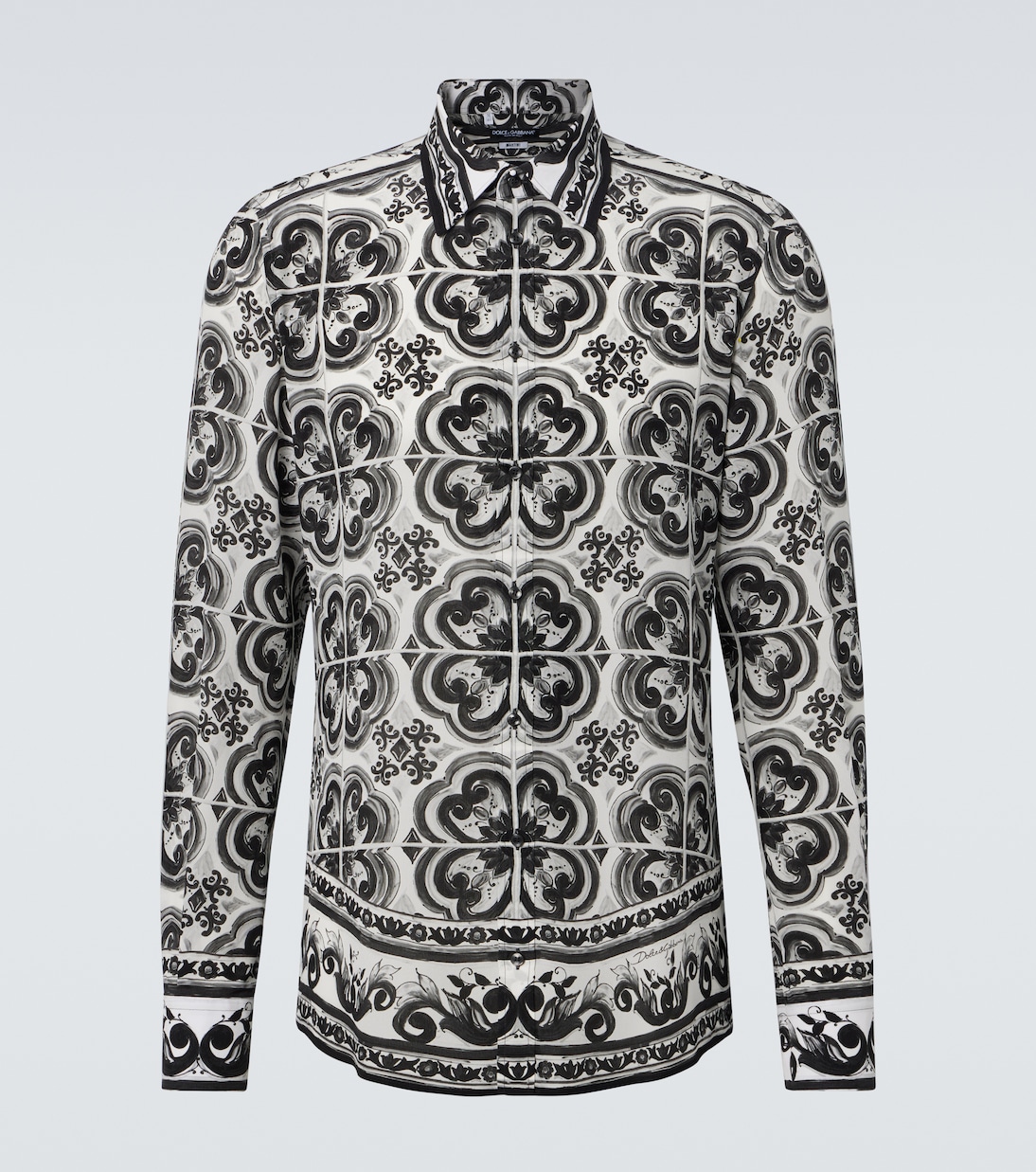 Camicia Martini Majolica in twill di seta | Dolce&Gabbana