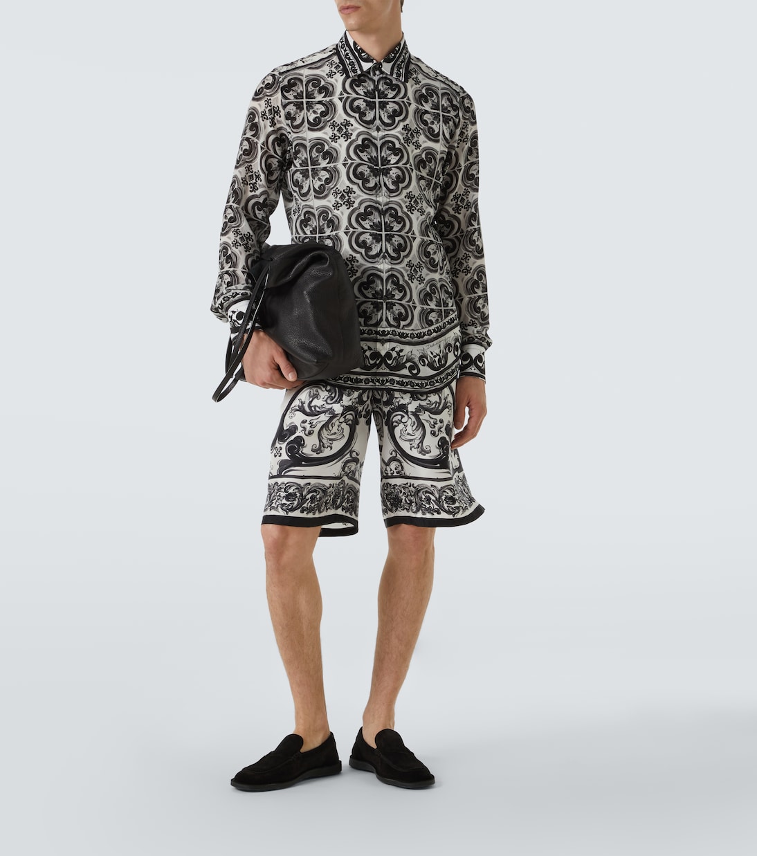 Camicia Martini Majolica in twill di seta | Dolce&Gabbana