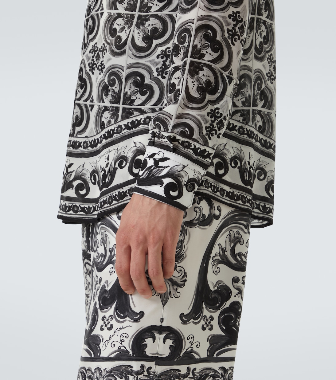 Camicia Martini Majolica in twill di seta | Dolce&Gabbana