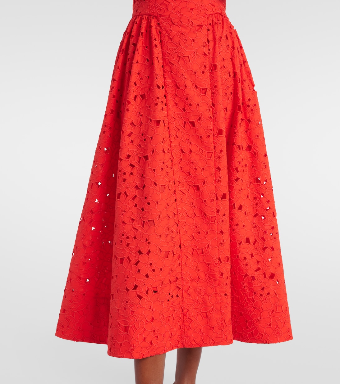 Blaire cotton guipure lace midi dress | Rebecca Vallance