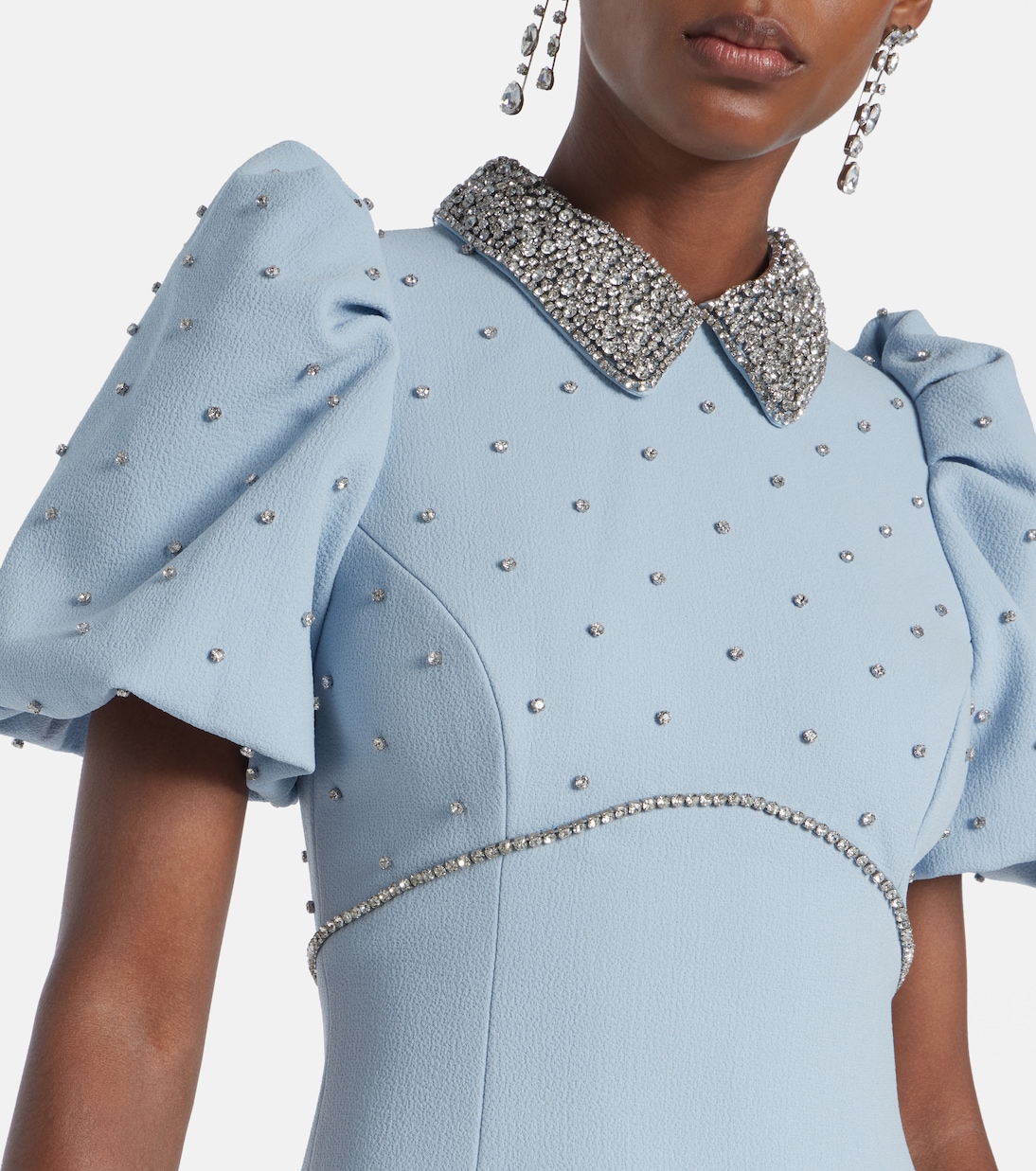 Amery embellished puff-sleeve gown | Rebecca Vallance