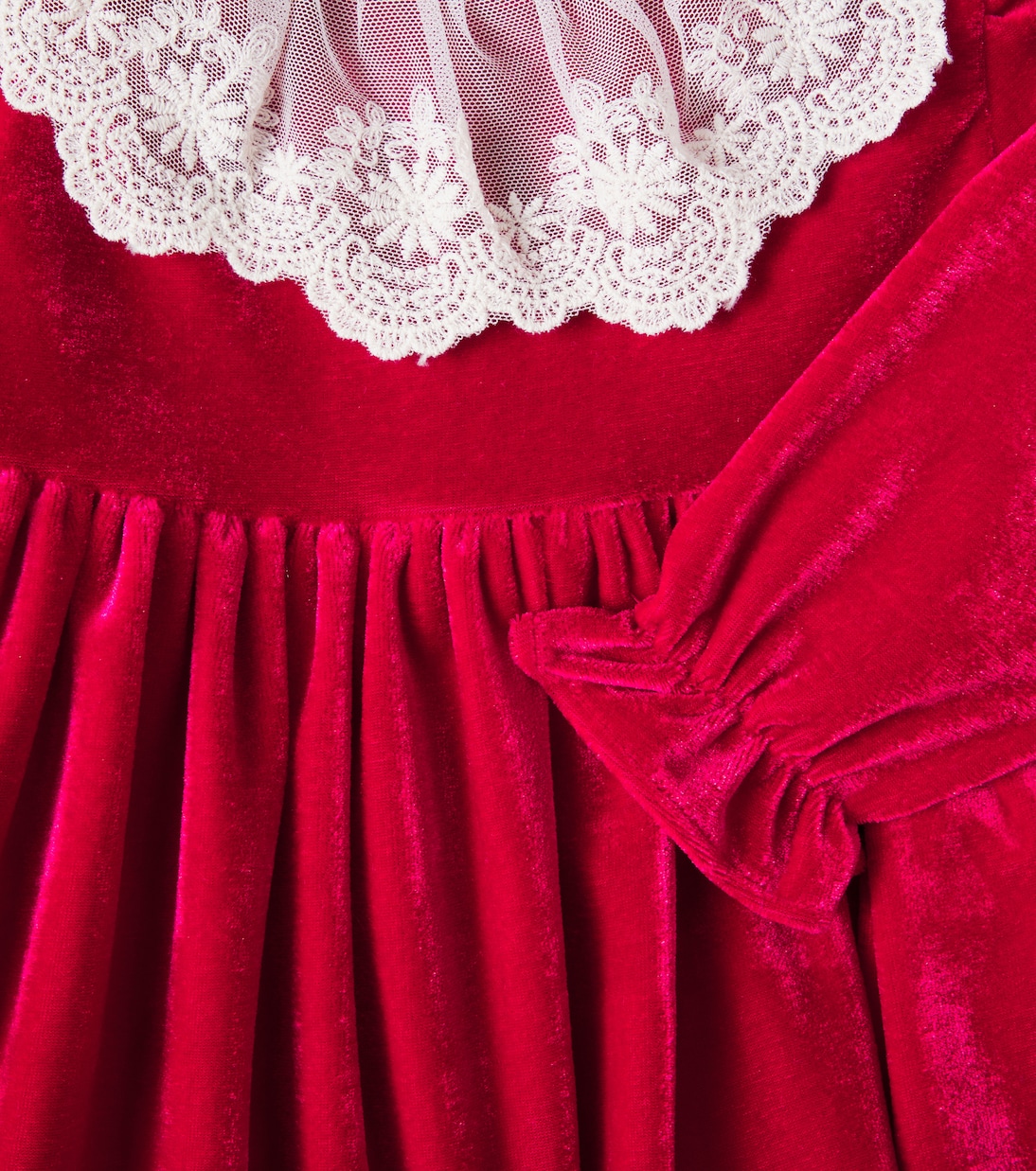 Baby Kleid aus Samt mit Spitze | Patachou