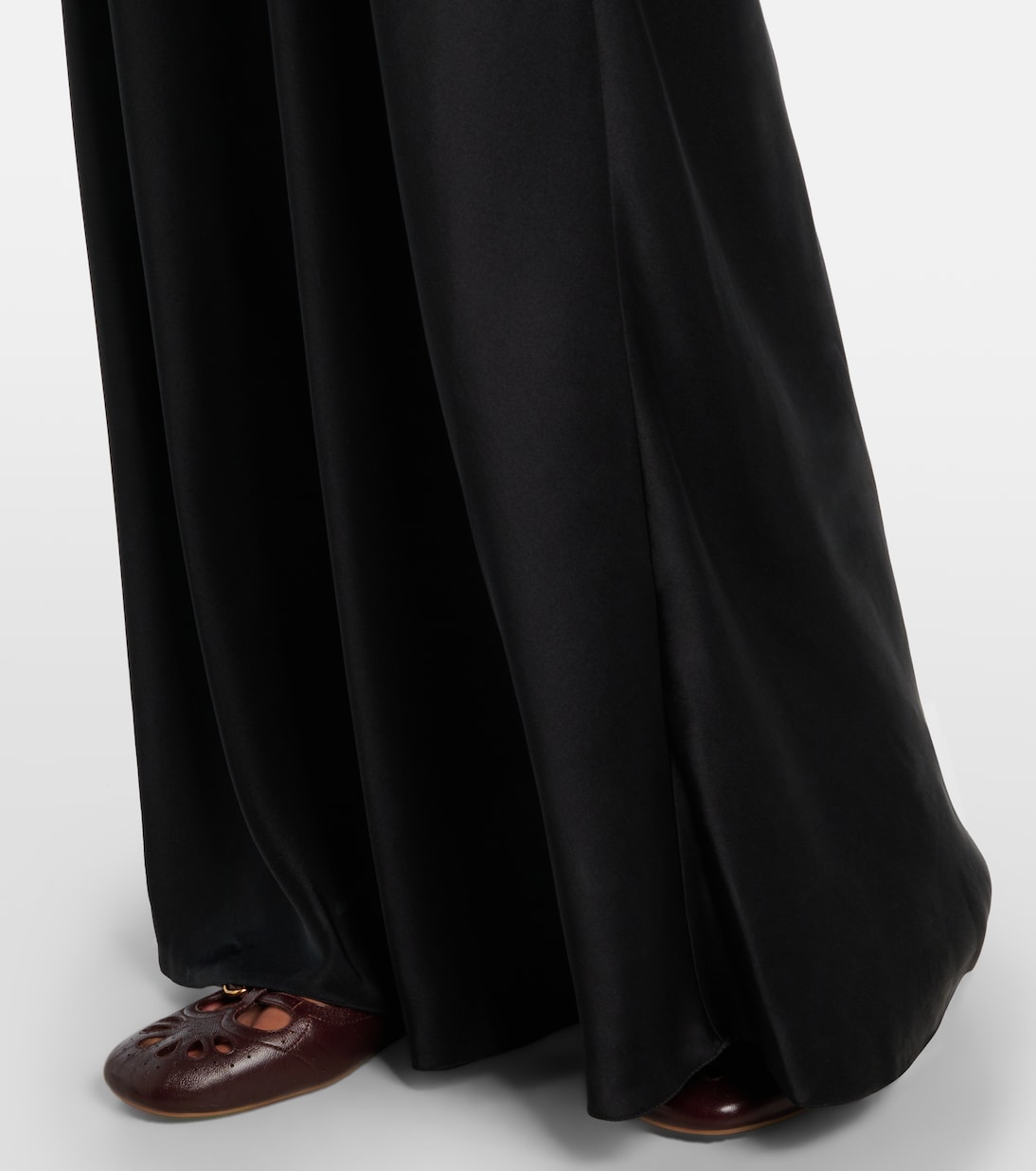 Caped lace-trimmed silk maxi dress | Chloé